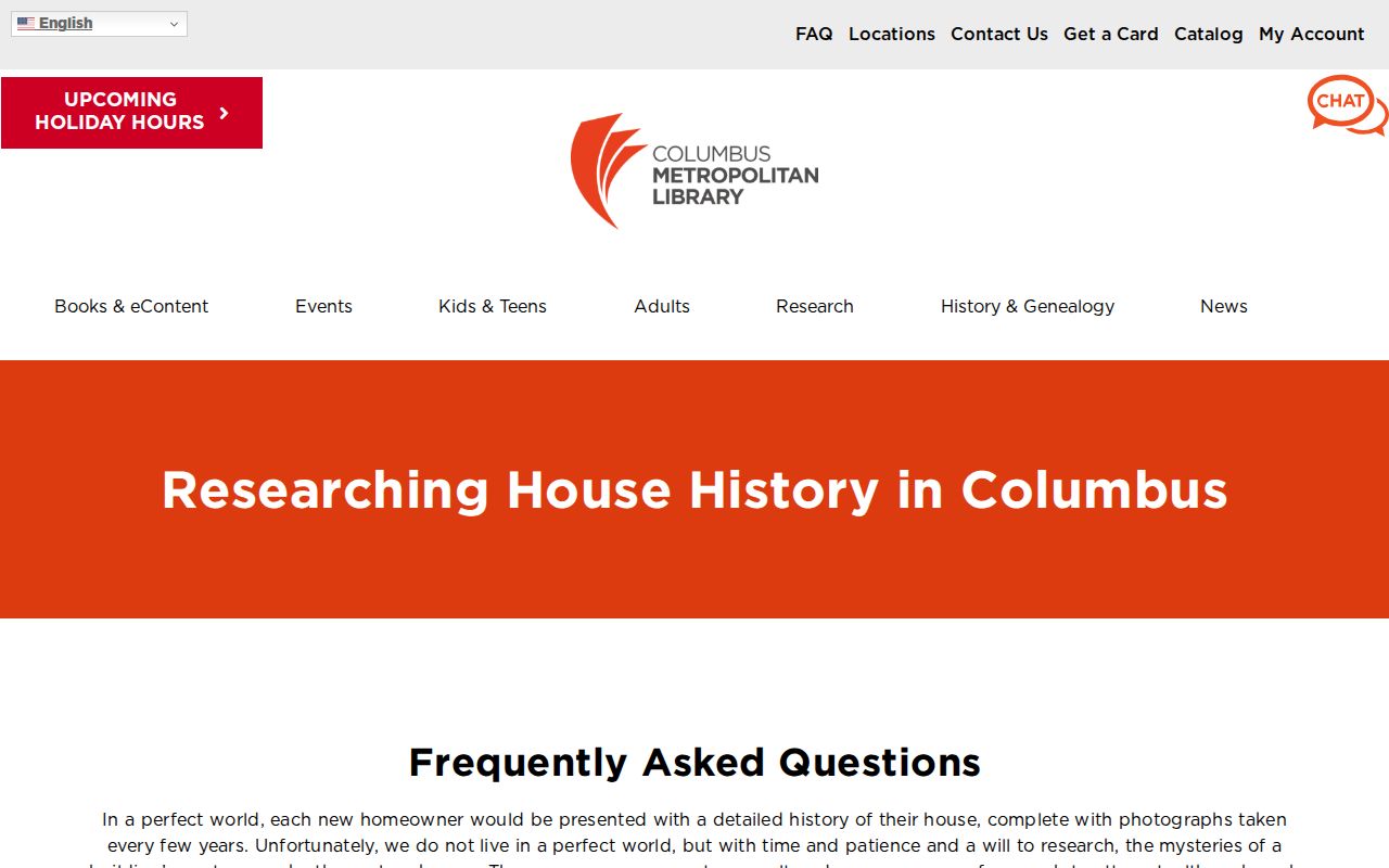 Franklin County city directory house-history guidance from Columbus Metropolitan Library