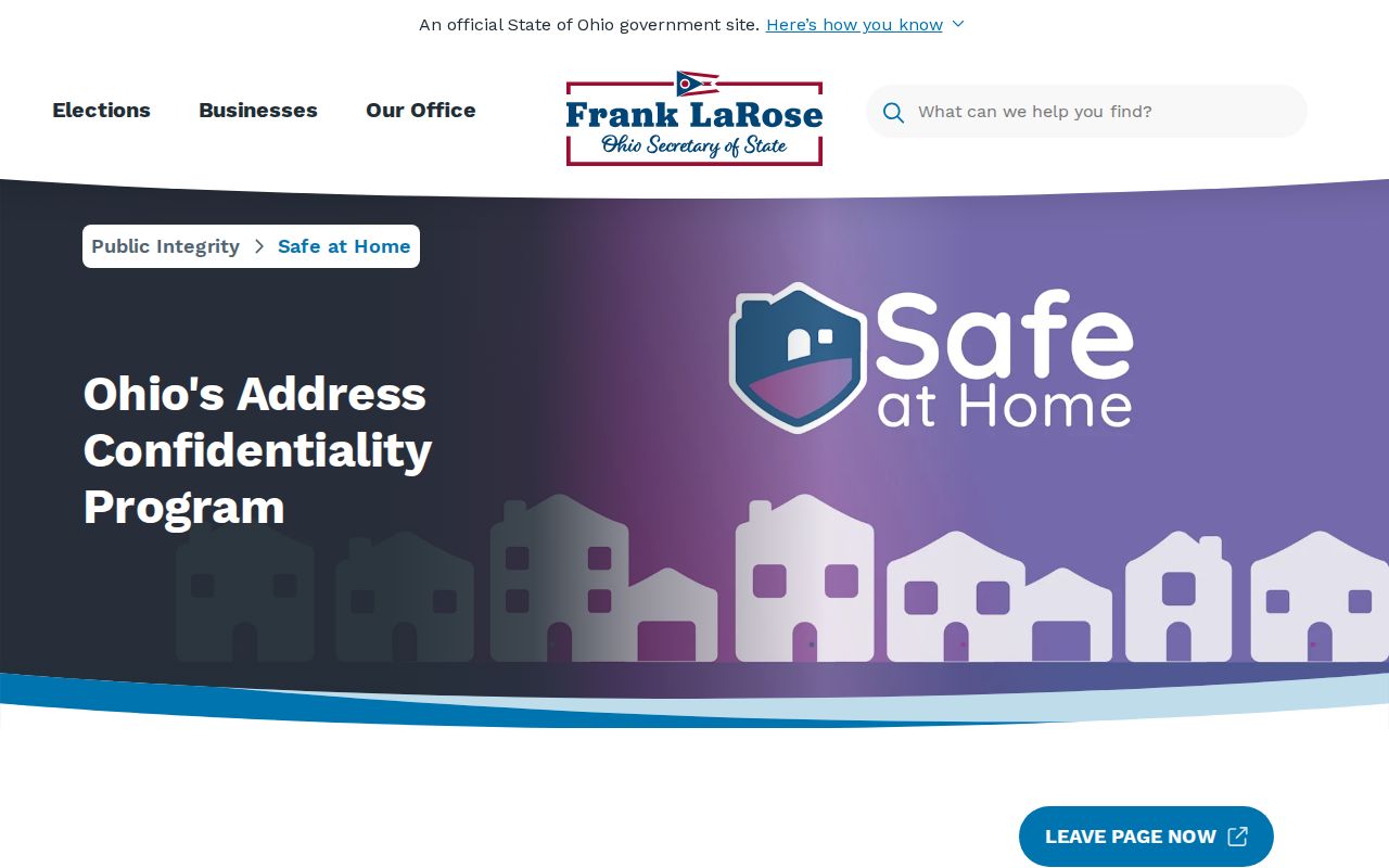 Franklin County residents directory Ohio Safe at Home protection information